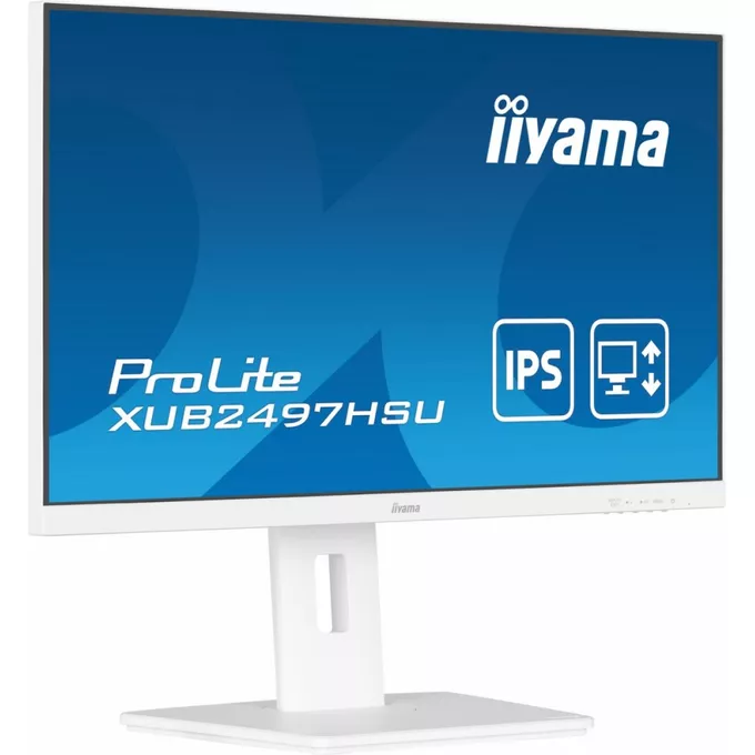 IIYAMA Monitor 24 cale XUB2497HSU-W2 IPS, HDMI, DP, 2x2W, 2xUSB, Pivot, HAS(150mm)