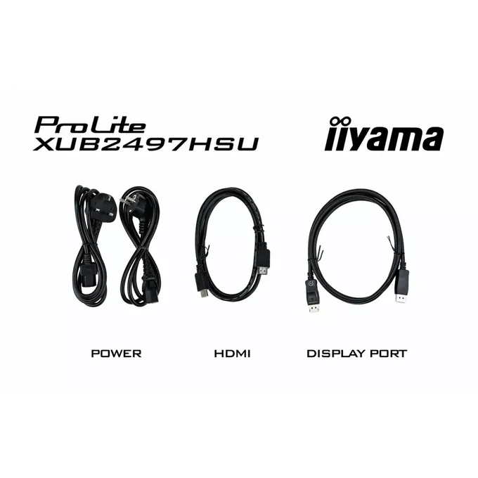 IIYAMA Monitor 24 cale XUB2497HSU-W2 IPS, HDMI, DP, 2x2W, 2xUSB, Pivot, HAS(150mm)