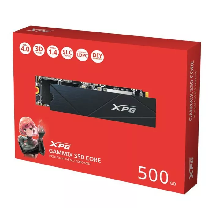 Adata Dysk SSD XPG GAMMIX S50 CORE 500G PCIe 4x4 3.5/2.2 M2