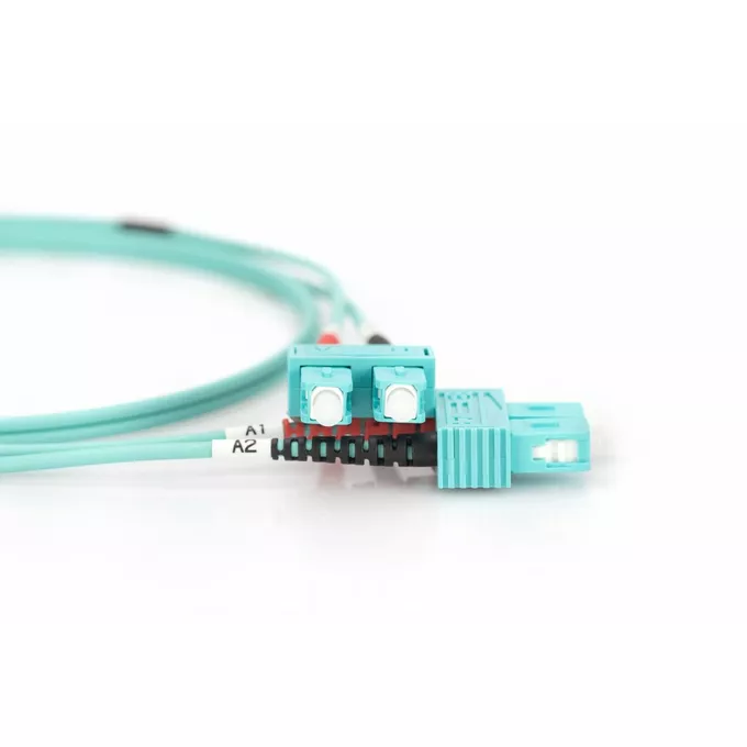 Digitus Patch cord światłowodowy FO SC-SC MM 50/125 OM3 duplex LSOH 3m, Turkusowy