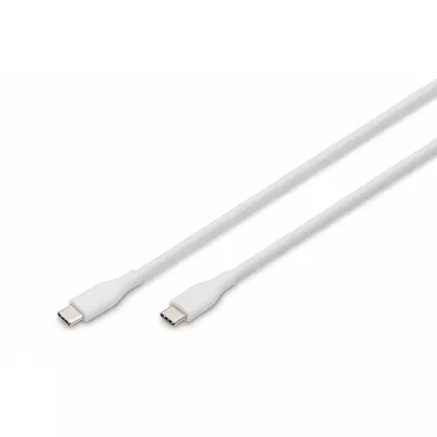 Digitus Kabel zasilający silikonowy USB-C - USB-C, USB 2.0 60W, 1m Biały