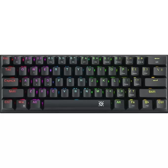 Defender Klawiatura mechaniczna CAIRON GK-081 podświetlenie RGB Czarna