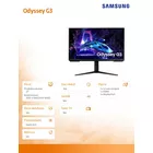 Samsung Monitor gamingowy Odyssey G3 27 cali LS27DG300EUXEN