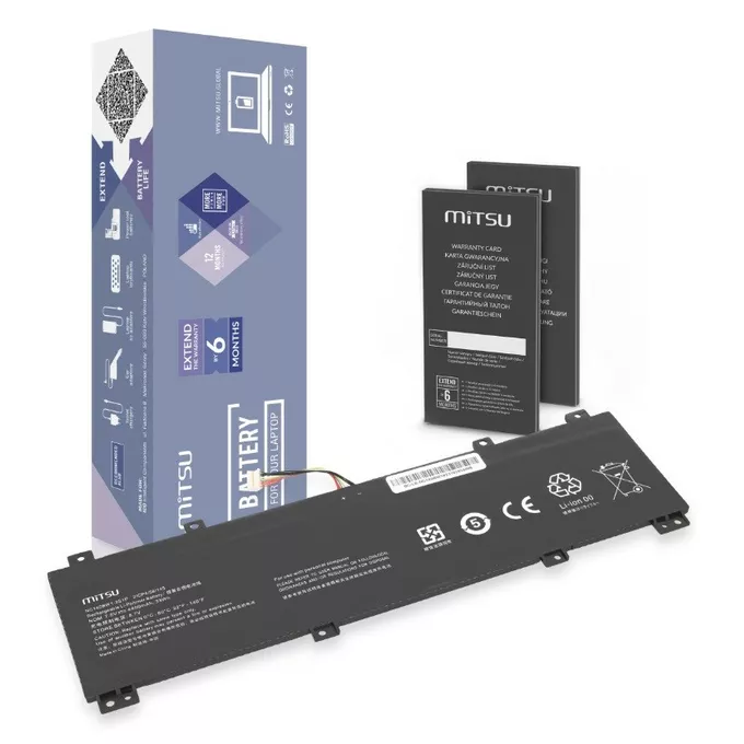 Mitsu Bateria NC140BW1-2S1P 0813002 do Lenovo IdeaPad 100S-14IBR 14&quot;&quot; 4400 mAh (33 Wh) 7.6V (7.4V)