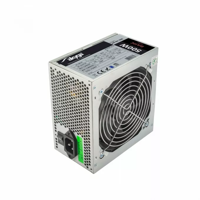 AKYGA Zasilacz ATX 500W AK-B1-500 P4 PCI-E 6+2 pin 3x SATA 2x Molex PPFC  FAN 12cm