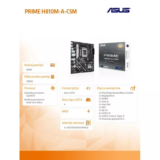 Asus Płyta główna PRIME H810M-A-CSM