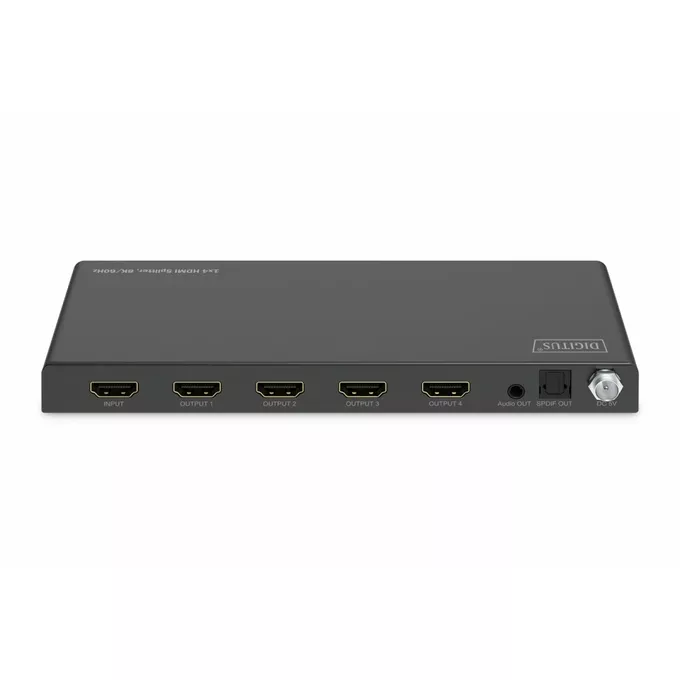 Digitus Rozdzielacz/Splitter HDMI 1x4, 8K/60Hz (4:4:4) z HDR, 48 Gbps, HDCP 2.3. Toslink / Stereo, EDID