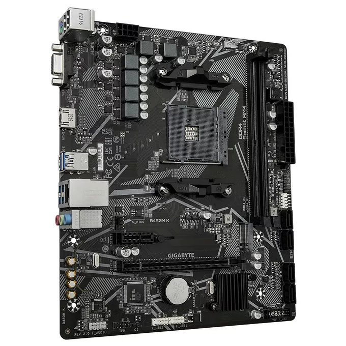 Gigabyte Płyta główna B450M K AM4 2DDR4 HDMI USB 3.2 M.2 uATX
