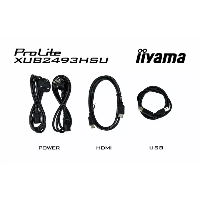 IIYAMA Monitor 24 cale XUB2493HSU-B7,IPS.HDMI.DP.2x2W.USBx2,300cd