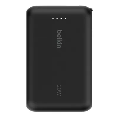Belkin PowerBank BoostCharge 10k mAh 20w wbudowany kabel-C, port-C, czarny