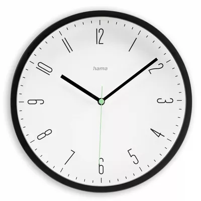 Hama Zegar ścienny Capri 25 cm Czarny