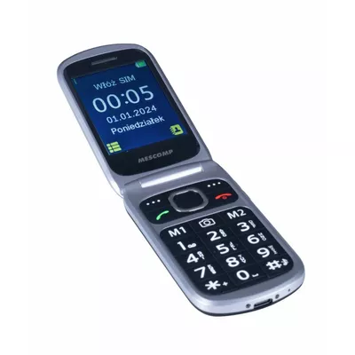 Mesmed Telefon komórkowy z klapką dla seniorów MT-184 BRUNO 4G