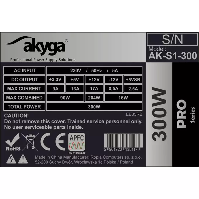 AKYGA Zasilacz SFX AK-S1-300 300W