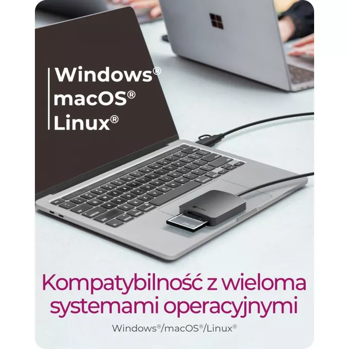 IcyBox Czytnik Kart CF,TF,SD,microSD, Type-C+A, IB-CR302-CU3