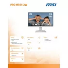 MSI Monitor PRO MP2412W  23.8 cala LED/FHD/Flat/100Hz/Biały