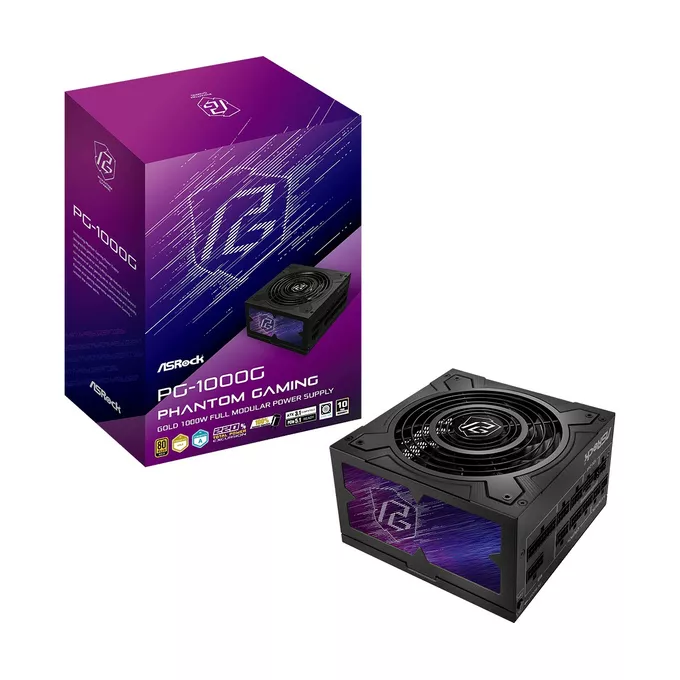 ASRock Zasilacz PG-1000G 1000W 80PLUS GOLD modularny