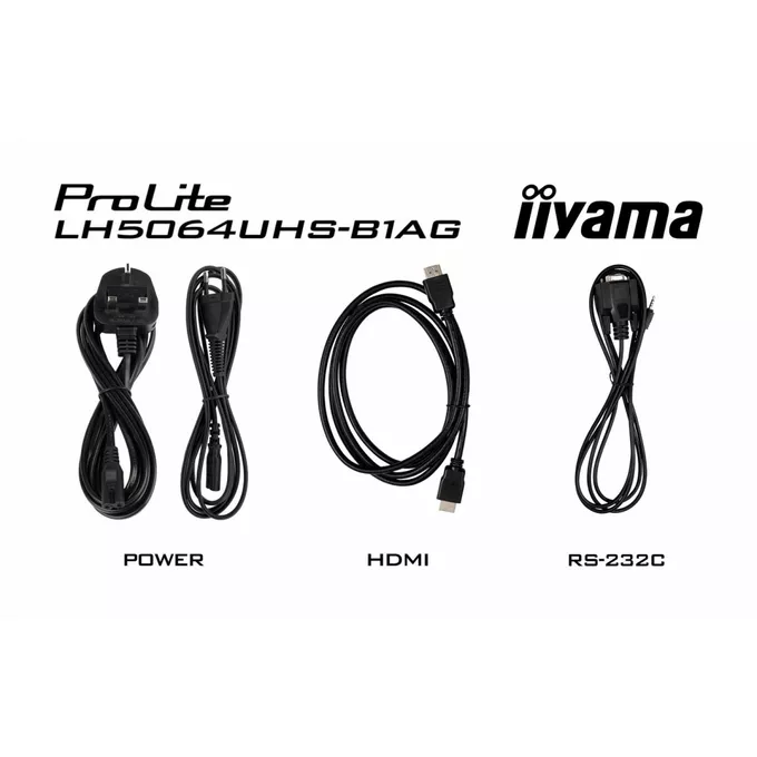 IIYAMA Monitor 50 cali LH5064UHS-B1AG, 24/7,IPS,ANDROID14,4K,500cd,1200:1,   2xHDMI ,USB-C,RJ45, RS-232c, IR, 2x10W, 2xUSB, UCHWYT ŚCIENNY,iiSignage2,WiFi,Fa