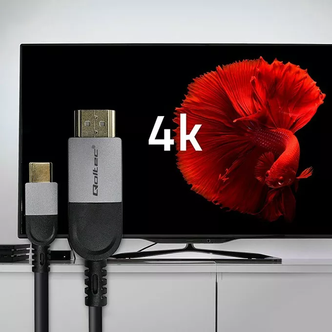 Qoltec Kabel Adapter USB-C na HDMI high speed 4K | 60Hz | 32AWG | 2m