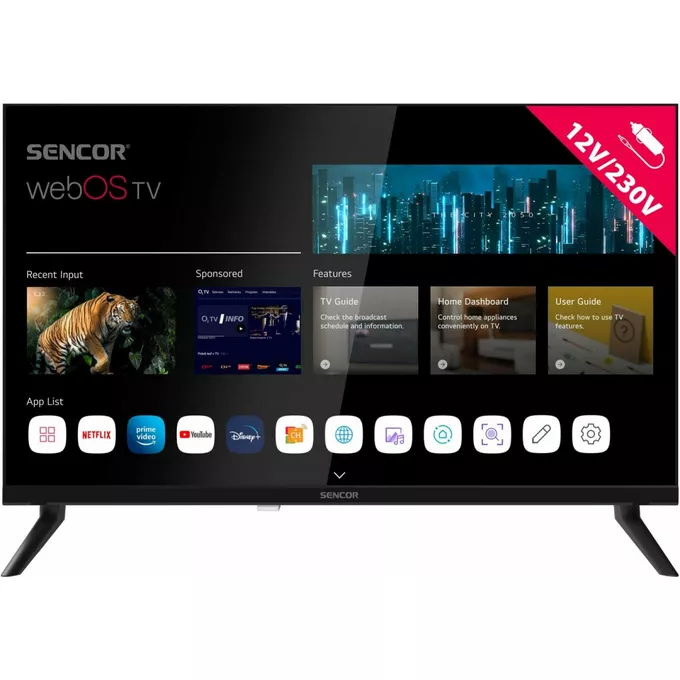Sencor Telewizor 24 cale Smart webOS LG 12/240V SLE 24S830WB Wi-Fi BT