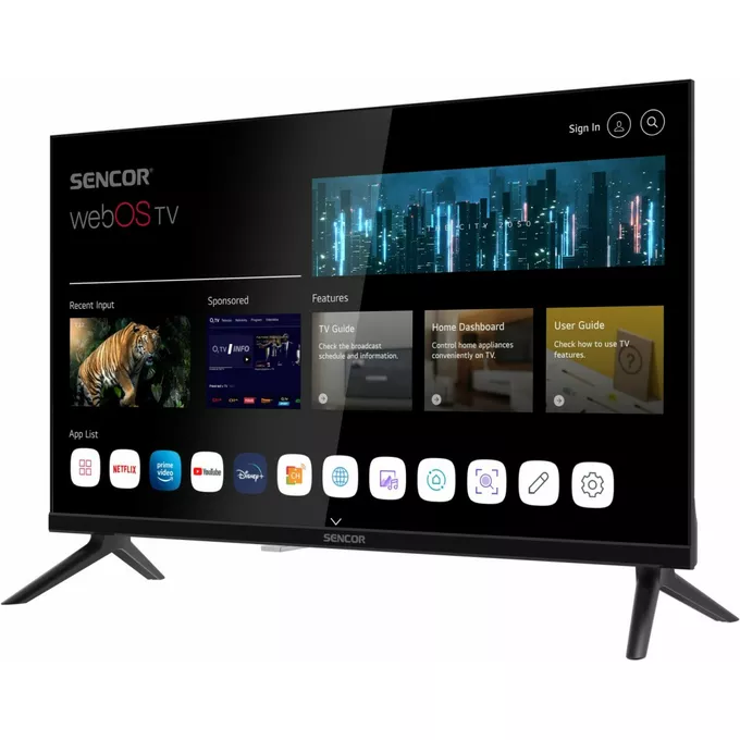 Sencor Telewizor 24 cale Smart webOS LG 12/240V SLE 24S830WB Wi-Fi BT