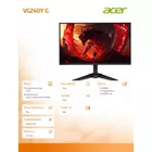 Acer Monitor 23.8 cala VG240YGBIP IPS 120Hz HDMI DP