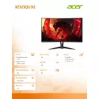 Acer Monitor 31.5 cala XZ323QUX2BMI IPRX 240Hz 1000R HDMI DP