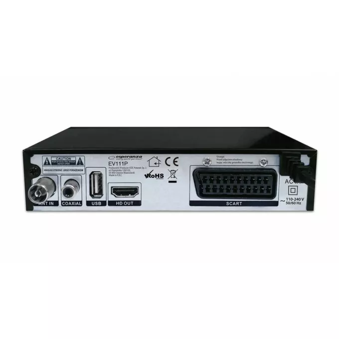 Esperanza Tuner/dekoder cyfrowy DVB-T2 H.265/HEVC