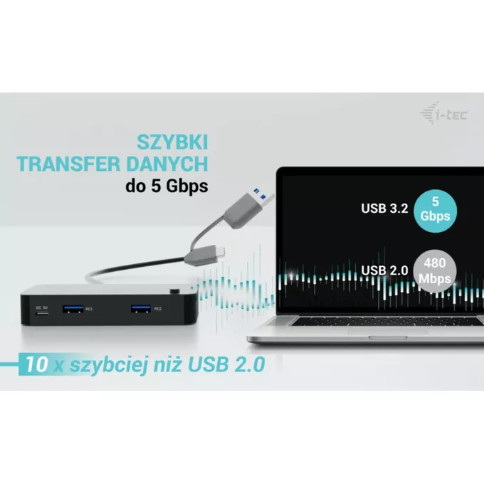 i-tec Universal KVM HUB 2x USB-C + 2x USB-A 3.0