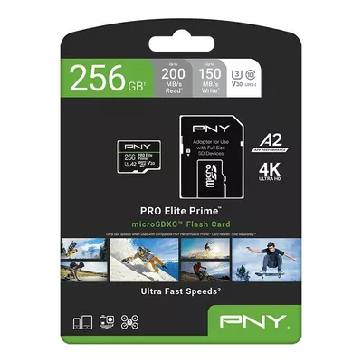 PNY Karta pamięci microSDXC Elite Prime 256GB + adapter SD
