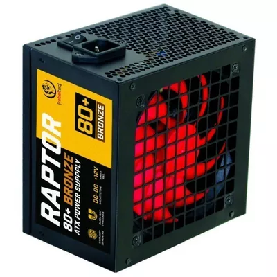 Rebeltec Zasilacz ATX Raptor 800W Bronze 80+, Single Raill, DC-DC Zasilacz spełnia wymagania norm 80 PLUS Bronze, Stabilna moc ciągła 800W - maksymalna moc