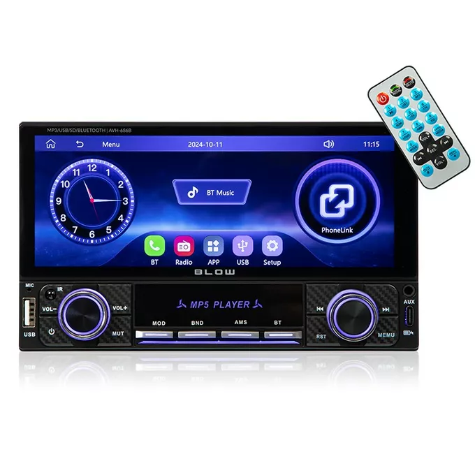 BLOW Radio samochodowe AVH-686B 2DIN 7 cali RDS MP3/USB/micro SD/BLUETOOTH