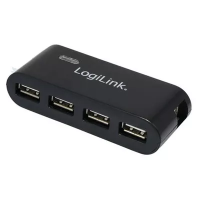 LogiLink HUB USB 2.0 4-portowy z zasilaczem, czarny