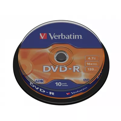 Verbatim DVD-R 16x 4.7GB 10P CB           43523