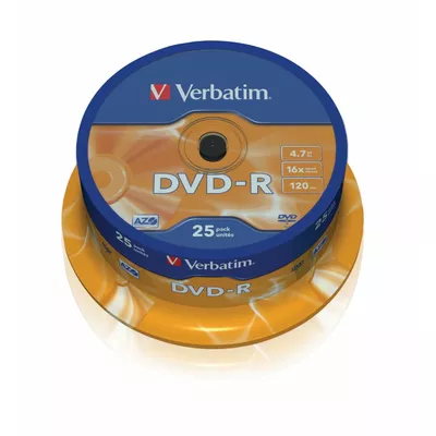 Verbatim DVD-R 16x 4.7GB 25P CB           43522