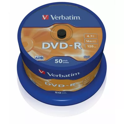 Verbatim DVD-R 16x 4.7GB 50P CB             43548