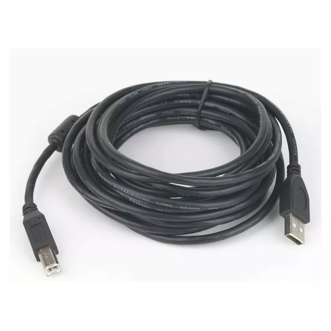 Gembird Kabel USB 2.0 typu AB AM-BM 1.8m FERRYT czarny