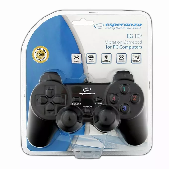 Esperanza Gamepad z wibracjami do PC EG102