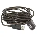 Gembird Przedłużacz USB 2.0 typu AM-AF 10m aktywny czarny