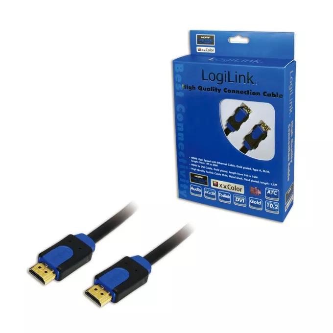 LogiLink Kabel HDMI high speed z Ethernet, dl. 15m