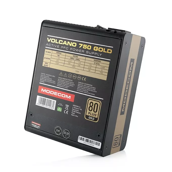 MODECOM Zasilacz VOLCANO 750 GOLD 120mm fan