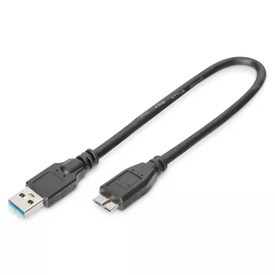 Digitus Kabel połączeniowy USB 3.1 Gen.1 SuperSpeed 5Gbps Typ USB A/microUSB B M/M czarny 0,25m