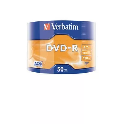 Verbatim DVD-R 16x 4.7GB 50P SP Matt Silver Wrap 43788