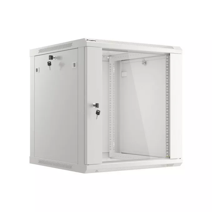 Lanberg Szafa instalacyjna wisząca 19'' 12U 600X600mm szara (drzwi       szklane)