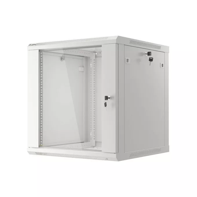 Lanberg Szafa instalacyjna wisząca 19'' 12U 600X600mm szara (drzwi       szklane)