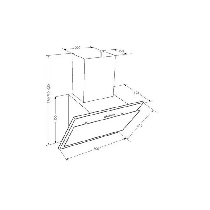 Akpo Okap WK-4 Juno eco 60 czarny