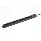 Armac Listwa przeciwprzepięciowa M12/16A Rack 19'' 1.5m czarna   (12 gniazd)