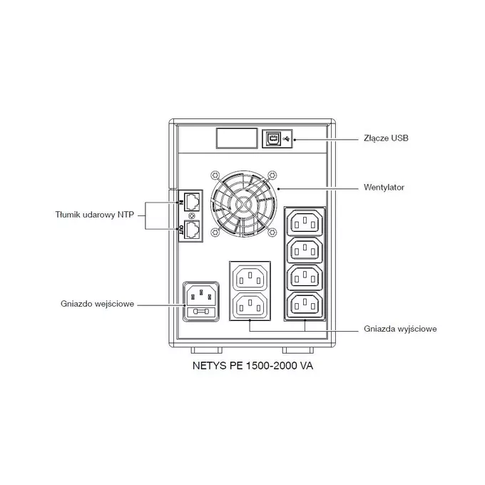 Socomec UPS NETYS PE 2000VA/1200W 230V/AVR/6XIEC 320,LED,USB