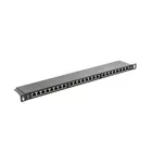 Lanberg Patch Panel 24 Port 0.5U Kat.6 czarny ekranowany