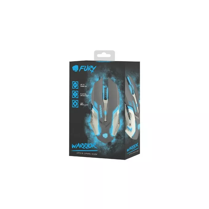 Fury Mysz Warrior 3200 DPI dla graczy podświetlana