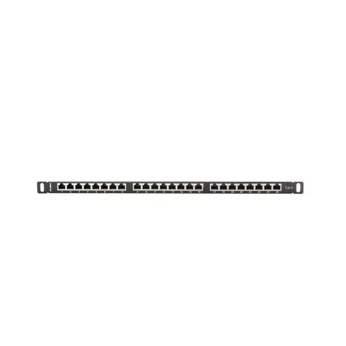 Lanberg Patch Panel 24 Port 0.5U Kat.6 czarny ekranowany